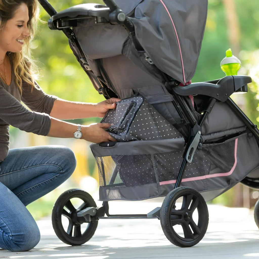 2026 NewBaby Trend EZ Ride Travel System Stroller - Pink Flamingo