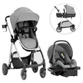 2026 NewEvenflo Omni Plus Modular Travel System with LiteMax Sport Infant Car Seat, Mylar Gray, Unisex