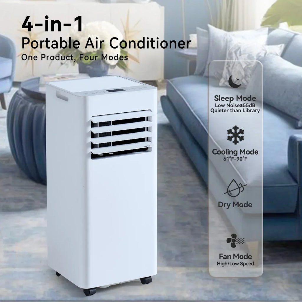 2026 NewBapipro 10,000 BTU Smart Portable AC - WiFi/Remote, 4-in-1 for 300 Sq.Ft, 24H Timer, Window Kit, "55dB, ETL Certified