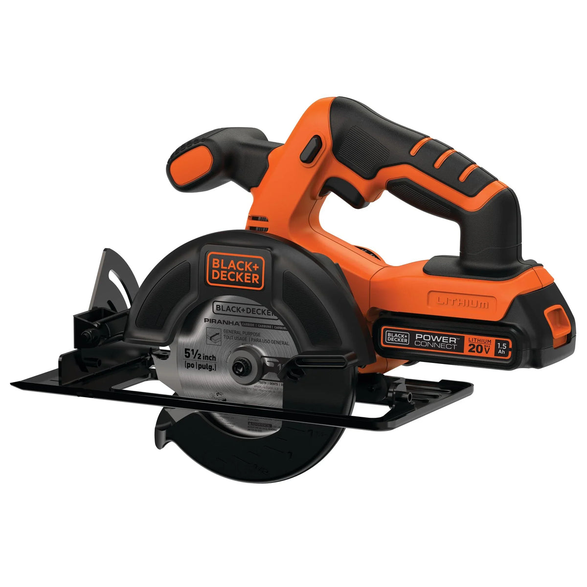 2026 New BLACK+DECKER 20V MAX* POWERCONNECT 5-1/2 in. Cordless Circular Saw, Tool Only, (BDCCS20B)