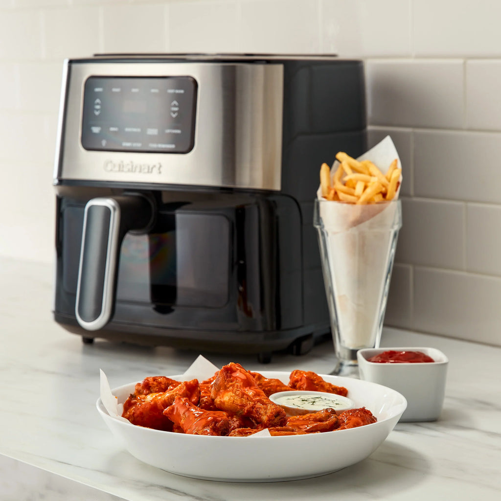 2026 NewOpen Box Cuisinart Air Fryer Oven - 6-Quart Basket Stainless Steel Air Fryer - Dishwasher-Safe Parts with 5 Presets - Roast, Bake, Broil, Air Fry and Keep Warm - Quick and Easy Meals - AIR-200