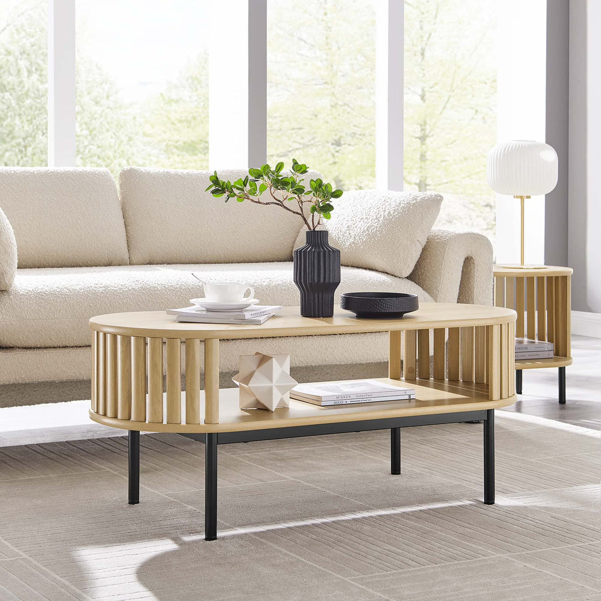 2026 NewModway Fortitude Wood Coffee Table in Walnut Black