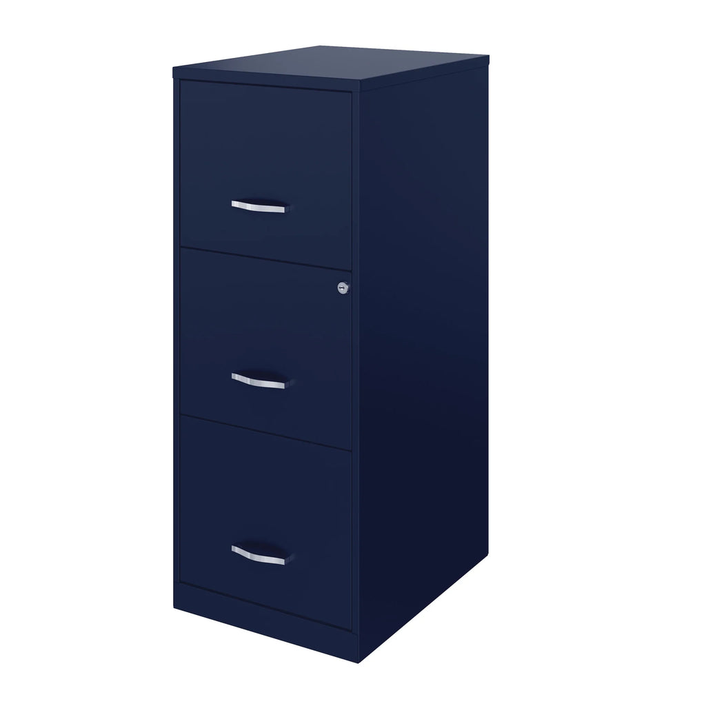 2026 NewSpace Solutions 18" Deep 3 Drawer Smart Letter Width Vertical File Cabinet, Navy