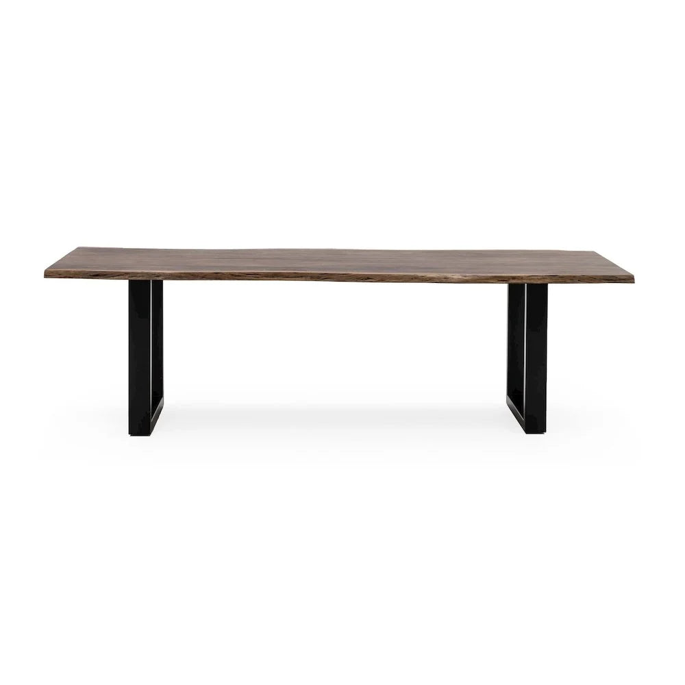 2026 New Modrest Taylor 102" Modern Solid Wood Dining Table in Dark Wood