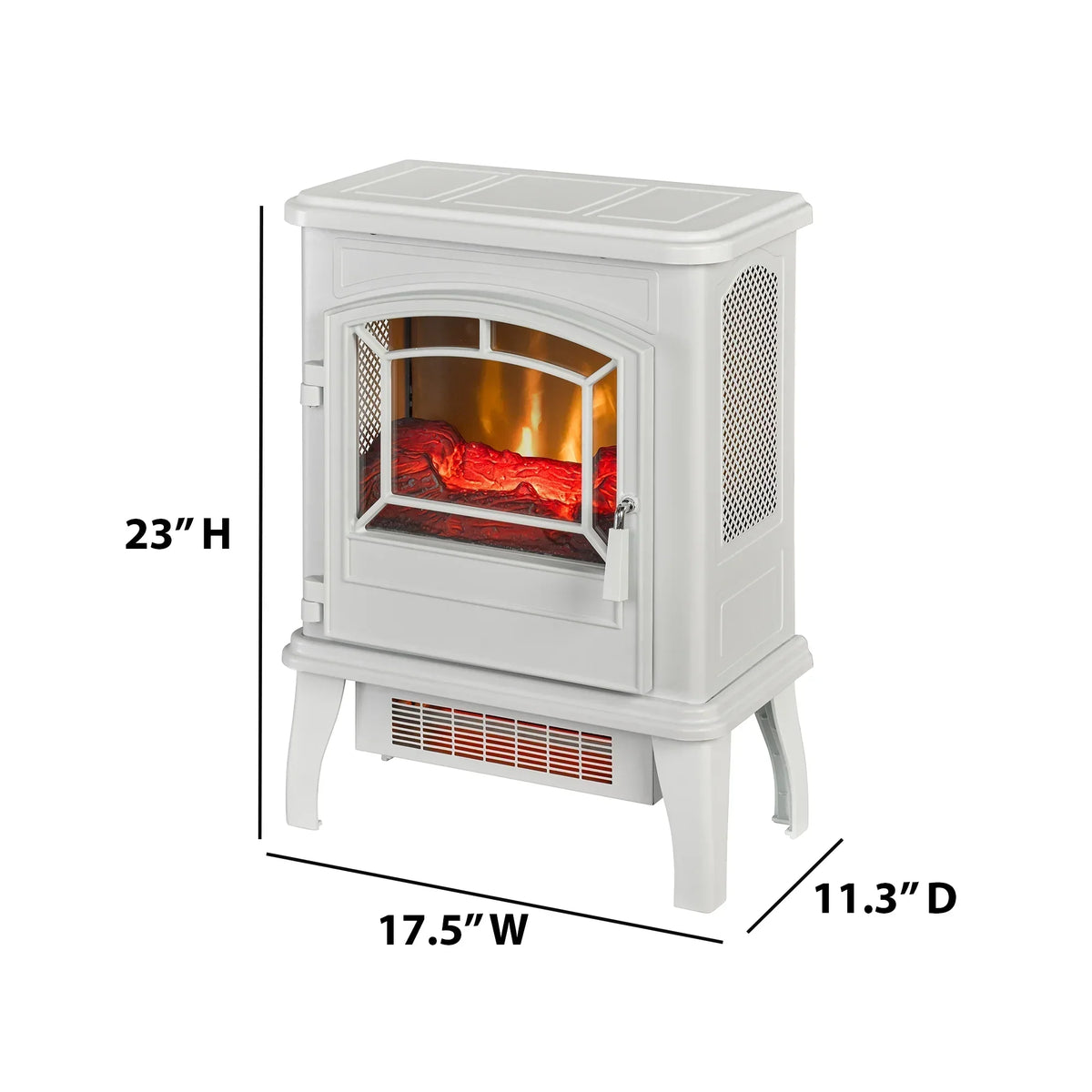 2026 NewClassicFlame 17.5"W Infrared Quartz Electric Stove Heater, Insignia Blue