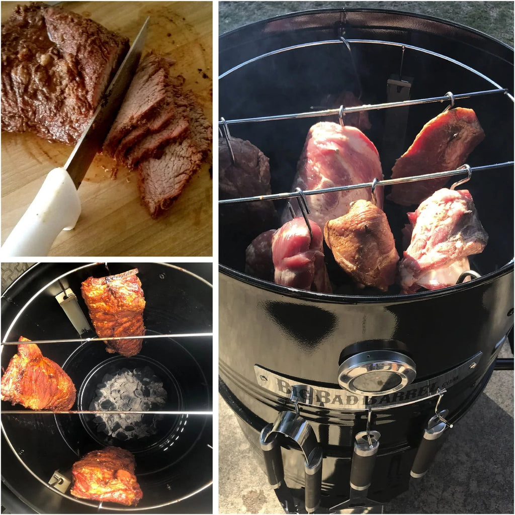 2026 NewBig Bad Barrel BBQ Smoker Grill 5 in 1 Barrel can be used as a Smoker, Grill, Pizza Oven, Table and Fire Pit