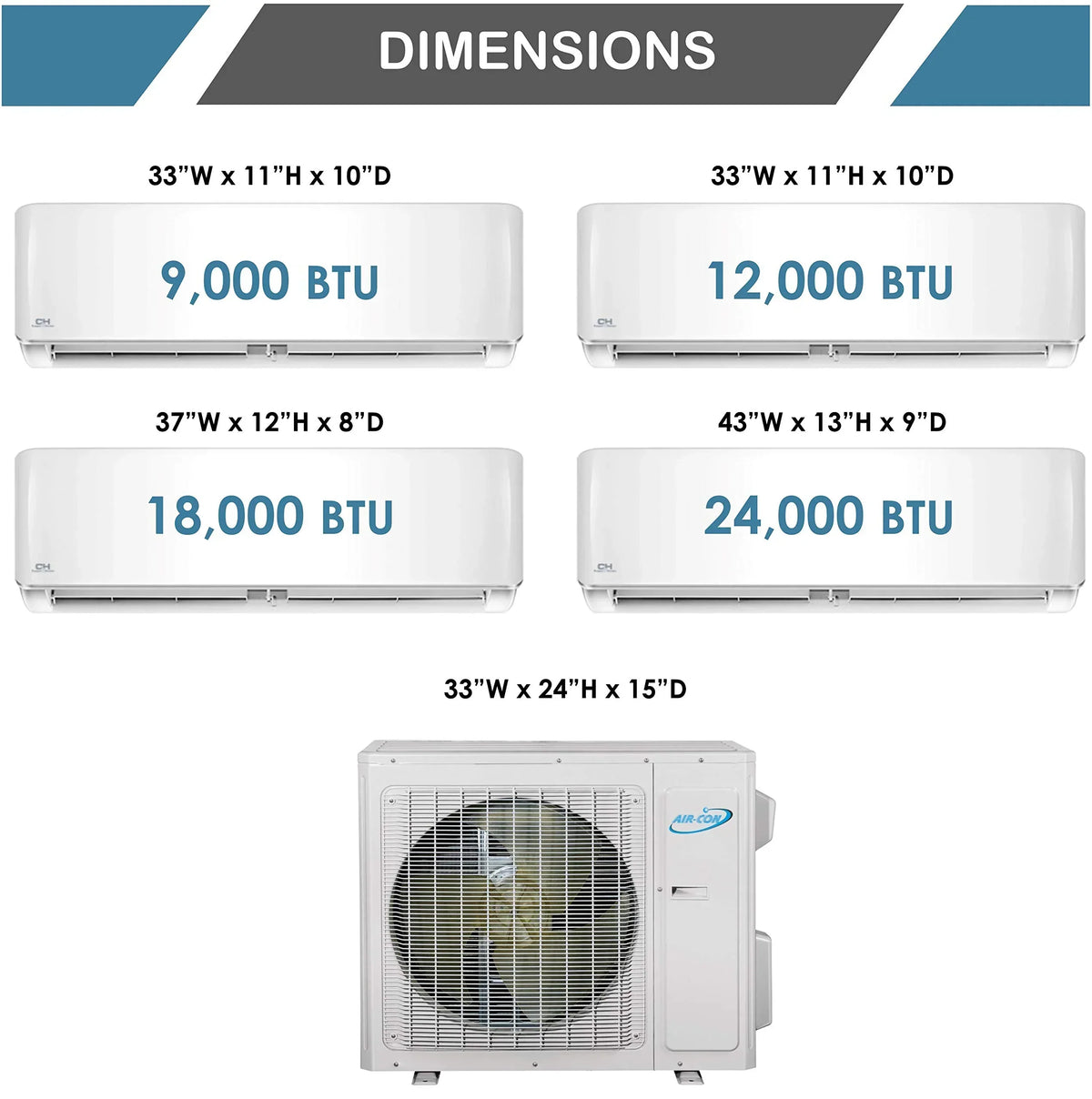 2026 New2 Zone Mini Split 9000 12000 Ductless Air Conditioner Pre-Charged Dual Zone 21 Seer Mini Split Includes