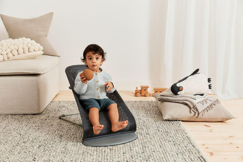 2026 NewBabyBjorn Bouncer Bliss - Anthracite. Mesh