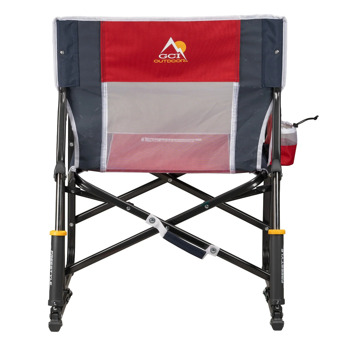 GCI Outdoor Freestyle Rocker XL Oversized Foldable Rocking Camp Chair, Pewter