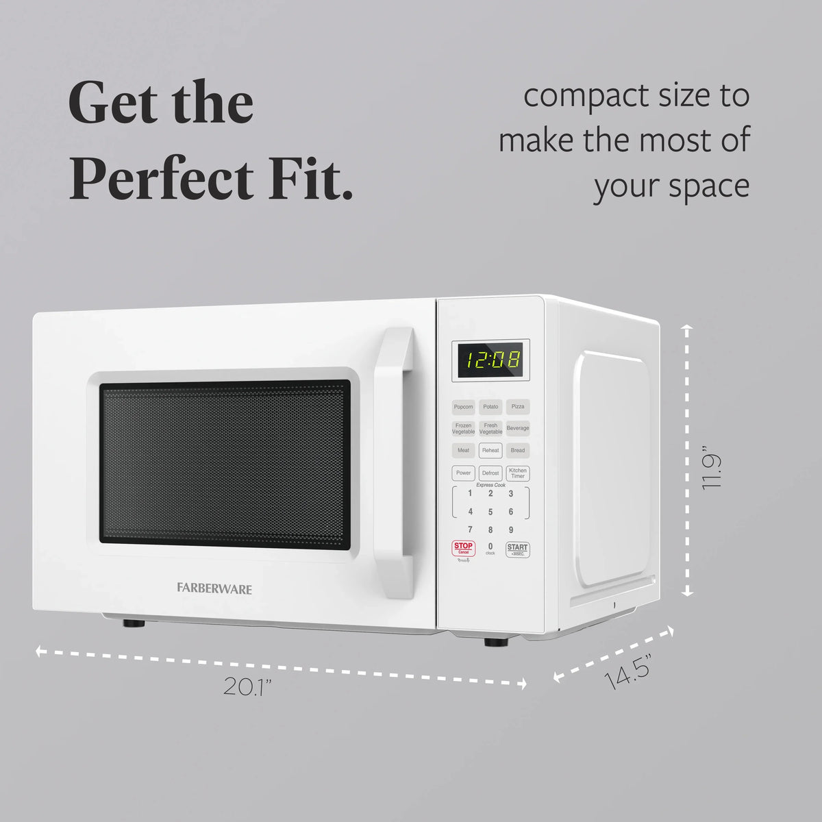 2026 NewFarberware 1.1 Cu. Ft. 1000-Watt Compact Microwave Oven, Black
