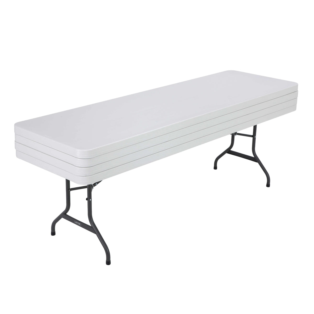 Lifetime Combo Set of (4) 8 - Foot Rectangle Folding Tables & (32) Chairs, Indoor/Outdoor Use, White (80147)