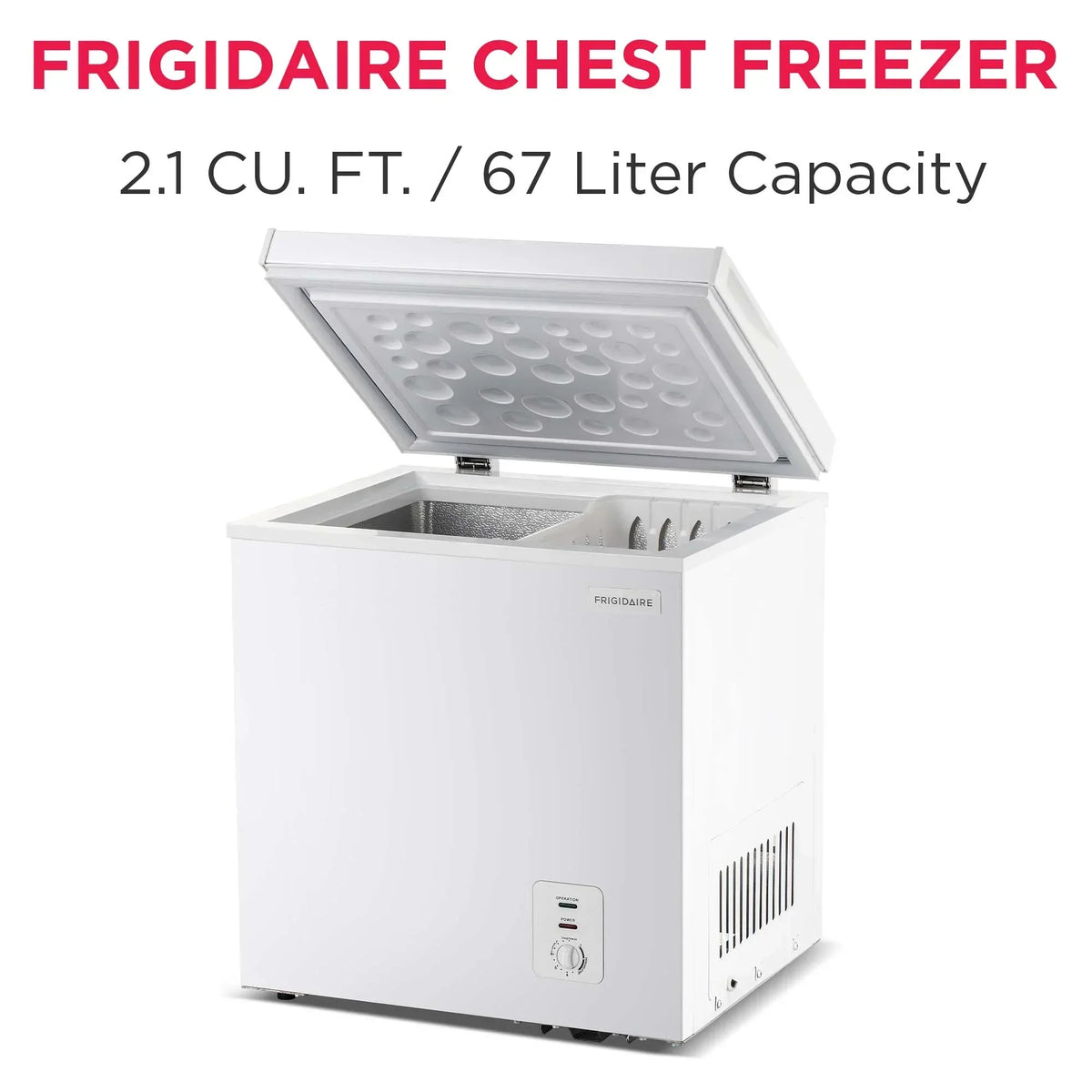 2026 NewFrigidaire, 2.1 Cu. Ft. Chest Freezer, White