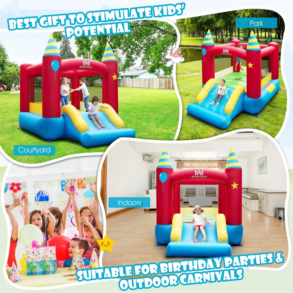 2026 NewCostway Inflatable Kids Jumping Bouncer Indoor Outdoor with 480W Blower