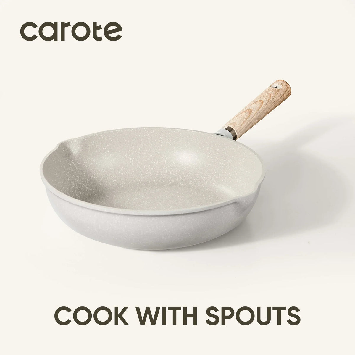 2026 NewCarote Nonstick Cookware Set 21-Piece,Kitchen Pots and Pans Set,Stay-Cool Handles, Induction Compatible,Cookware Set for RV and Camping,Beige