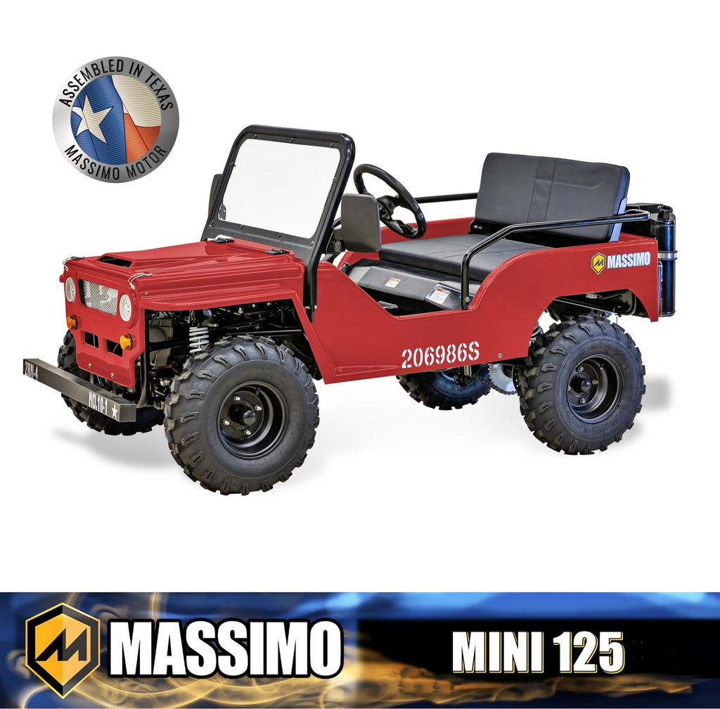 Massimo Gas Motorized Go-kart with 125cc Engine, 9hp, 28-MPH Top Speed, Automatic Transmission, Electric Starter, 2-seater
