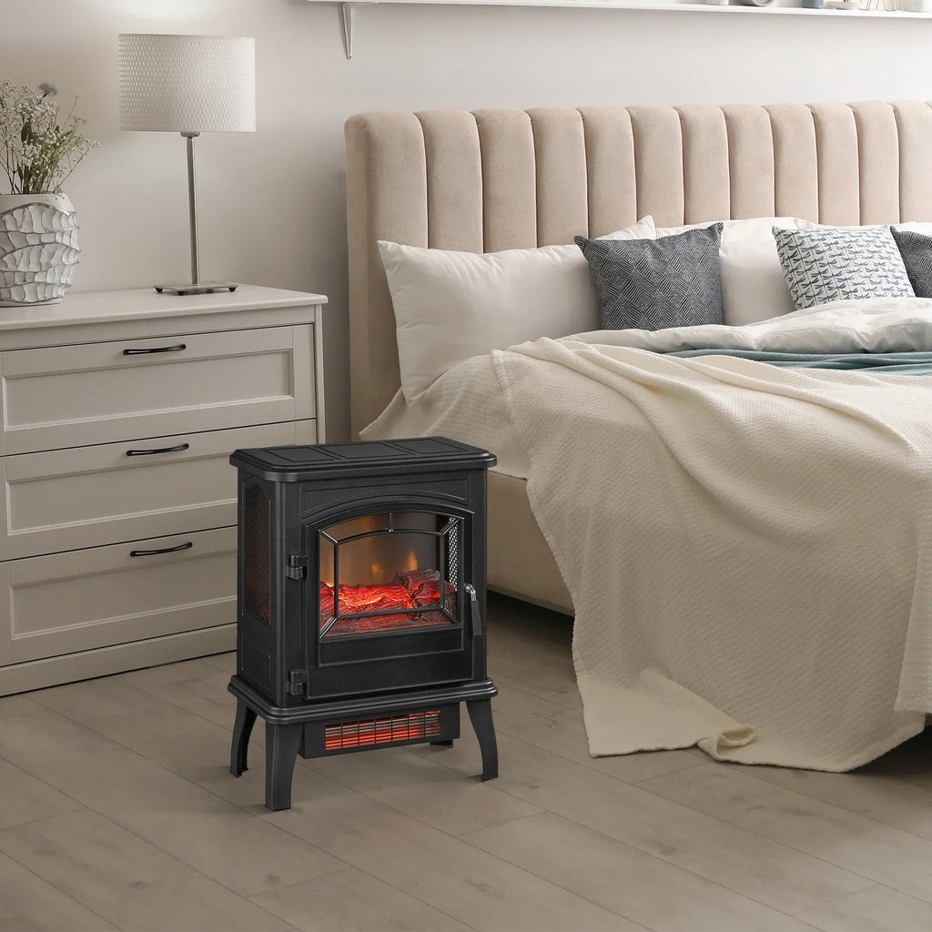 2026 NewClassicFlame 17.5"W Infrared Quartz Electric Stove Heater, Insignia Blue
