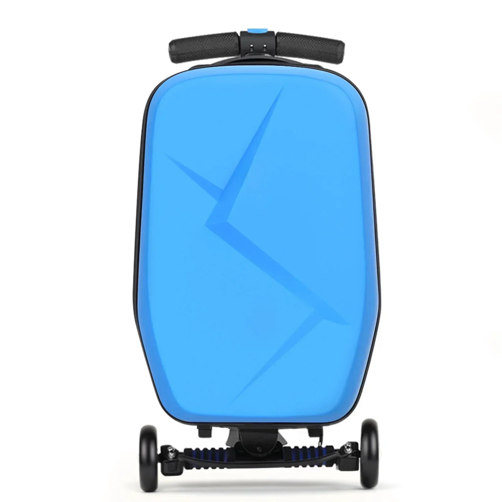 2026 NewAdvwin Scooter Luggage for Kids & Adults, Hardside Ride on Suitcase for Kids Ages 4-15 Multifunctional Lightweight Foldable Carry on Luggage with Wheels Ride on for Children Teenagers, Pink