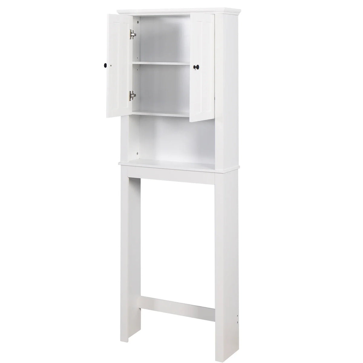 2026New Ktaxon 67"H Over The Toilet Storage, Bathroom Space Saver, Bathroom Cabinet with Double Door & Adjustable Shelves, White