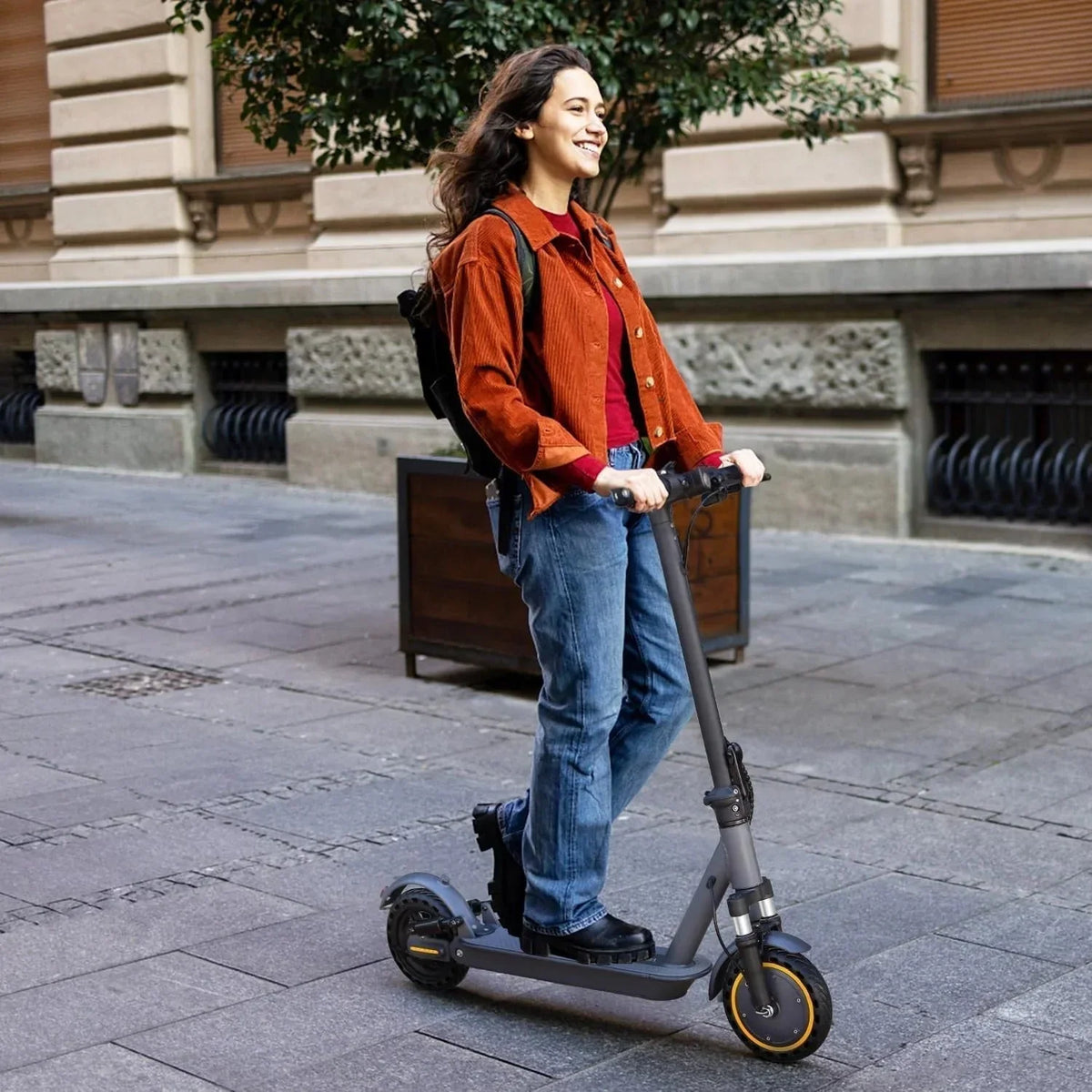 2026 NewElectric scooter, 350W/500W powerful motor, 8.5"/10" solid rubber tires, 19/22 mph, 28/21/12 mile range, dual brakes