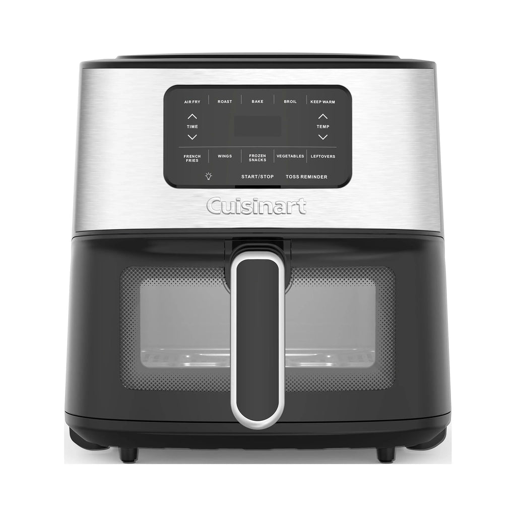 2026 NewOpen Box Cuisinart Air Fryer Oven - 6-Quart Basket Stainless Steel Air Fryer - Dishwasher-Safe Parts with 5 Presets - Roast, Bake, Broil, Air Fry and Keep Warm - Quick and Easy Meals - AIR-200