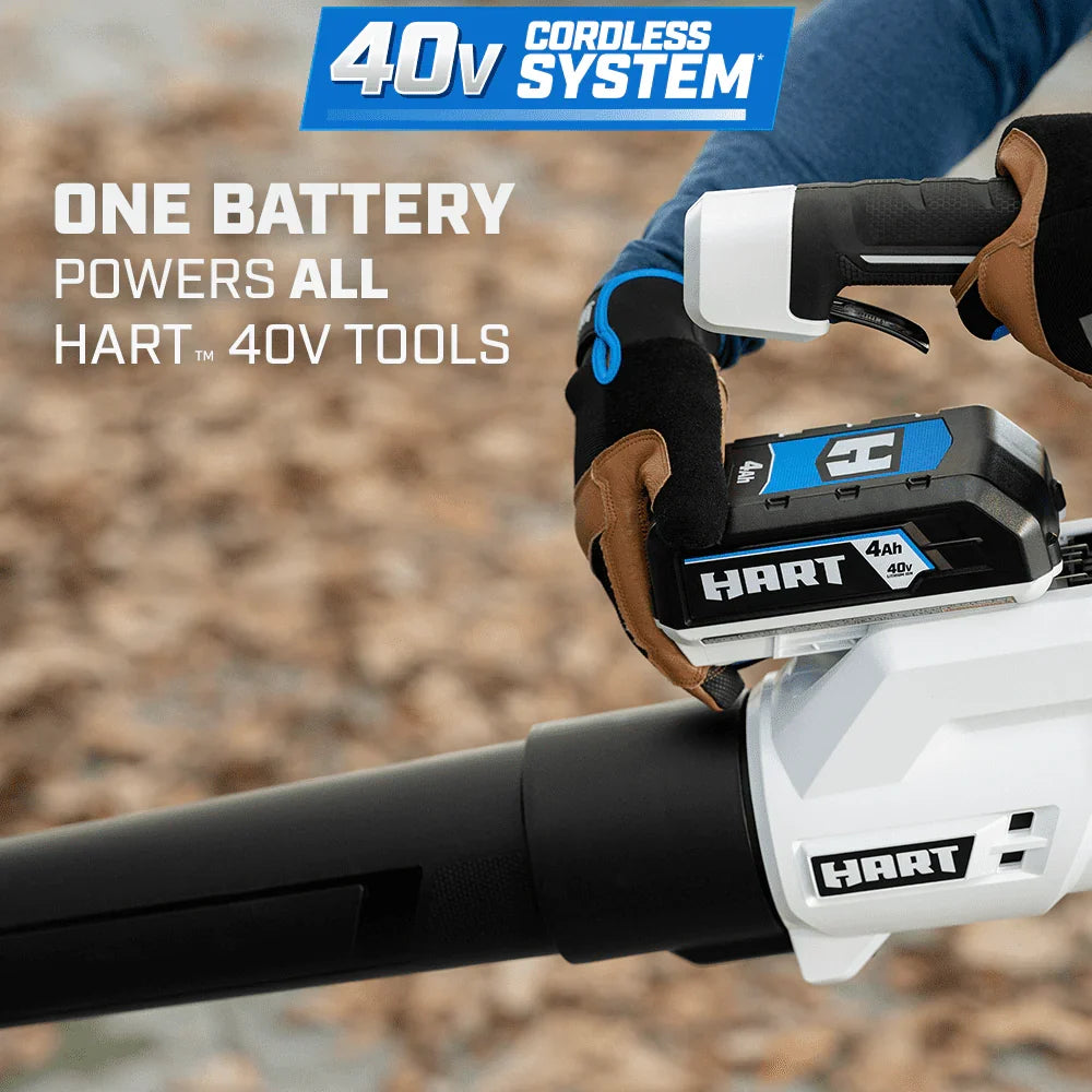 2026 New HART 40-Volt 120 MPH at 450 CFM Battery-Powered Axial Blower Kit, (1) 4.0Ah Lithium-Ion Battery