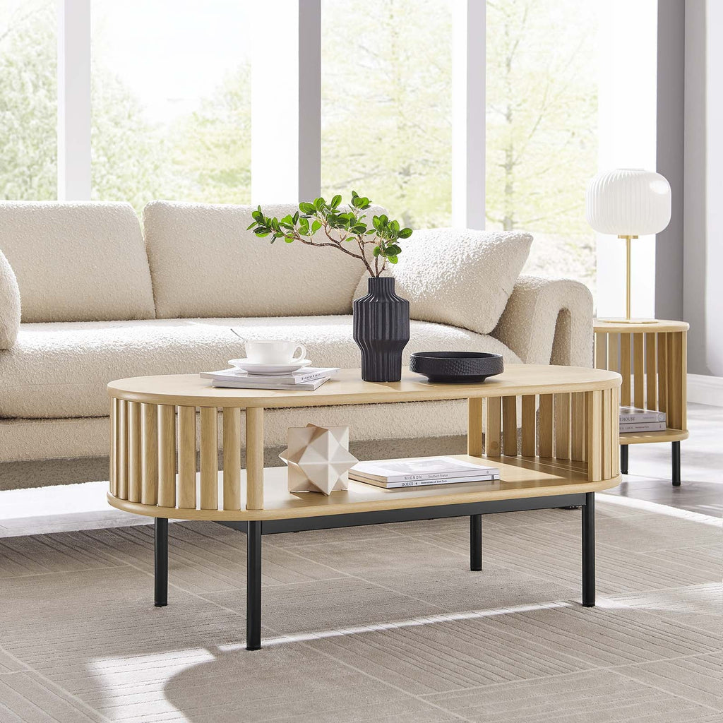 2026 NewModway Fortitude Wood Coffee Table in Walnut Black