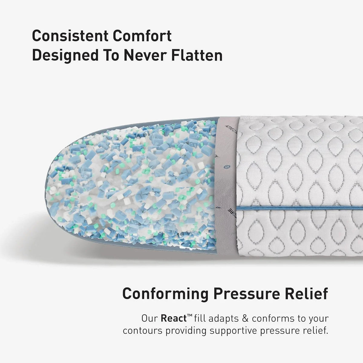 2026 NewBedgear Frost Performance Pillow - Size 3.0 - Cooling Bed Pillow for Hot Sleepers - Medium Firmness Pillow for All Sleep Positions, Hypoallergenic