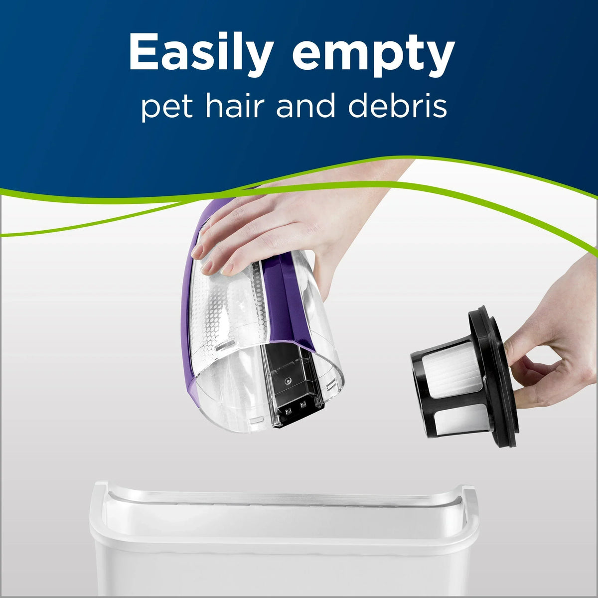 2026 NewBISSELL Pet Hair Eraser Lithium Ion Cordless Hand Vacuum, Purple, 2390A