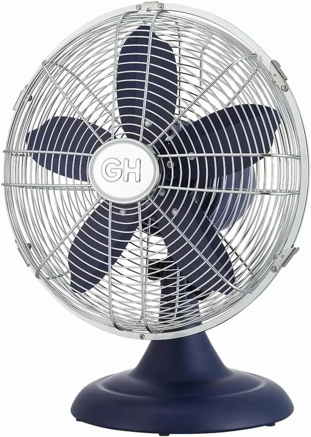2026 NewGood Housekeeping Retro All-Metal Table Fan (92618) with 3 Speed Settings, Wide Oscillation, and Carrying Handle"
