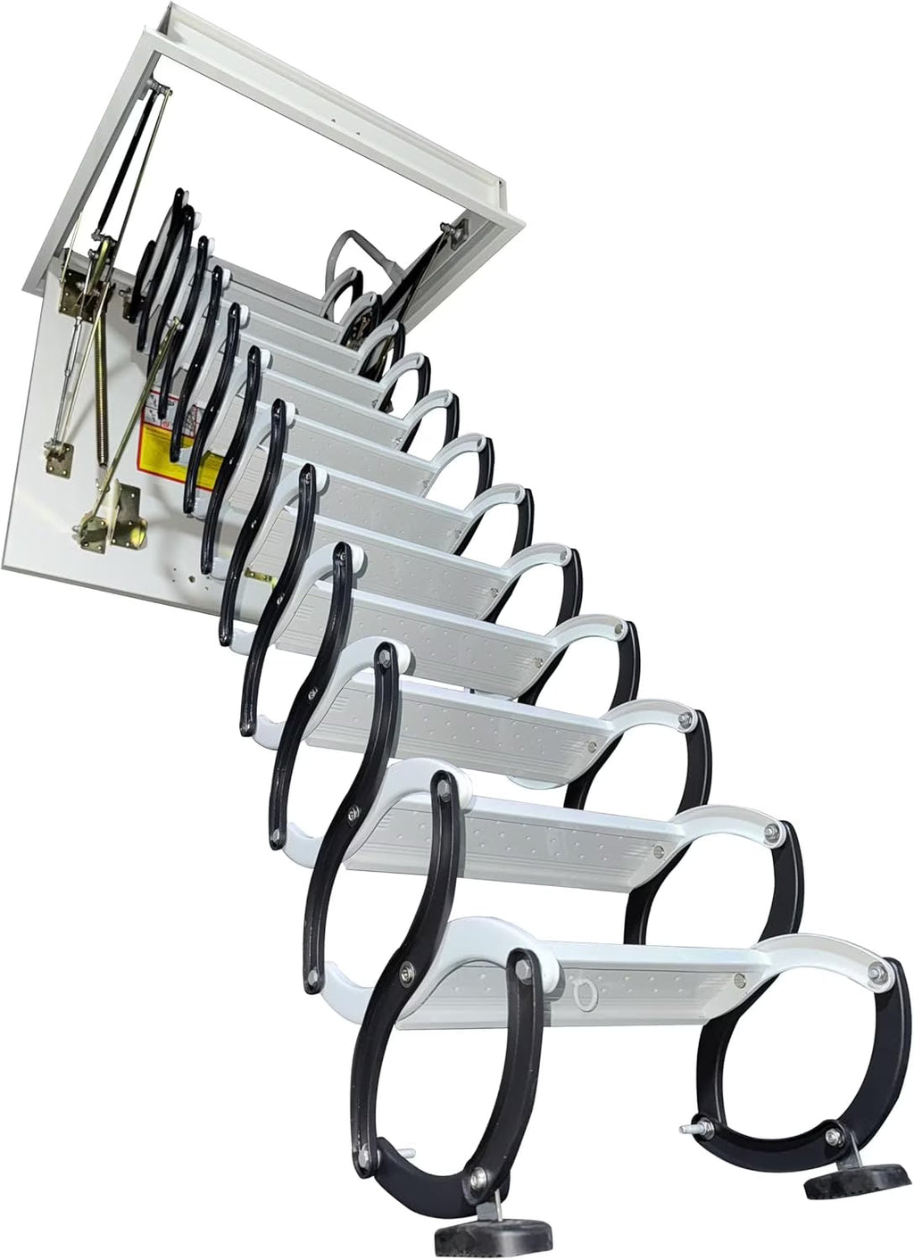2026 NewAttic Ladder Rough Opening Size 30 Inch x 30 Inch 12 Steps 9.8 Feet Height