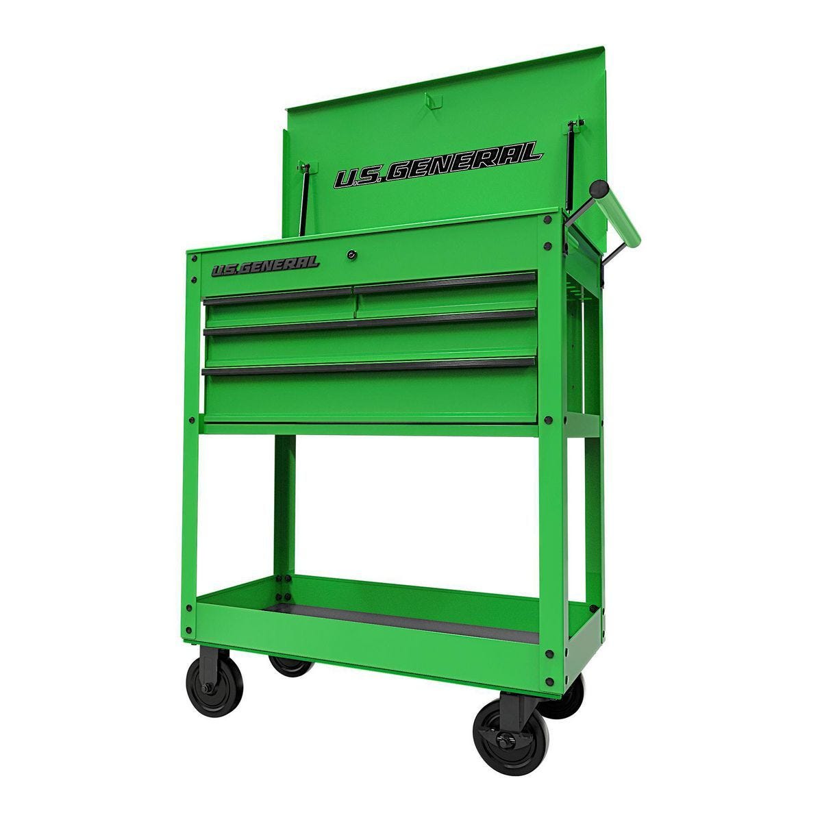 30 in., 4-Drawer Tech Cart, Green