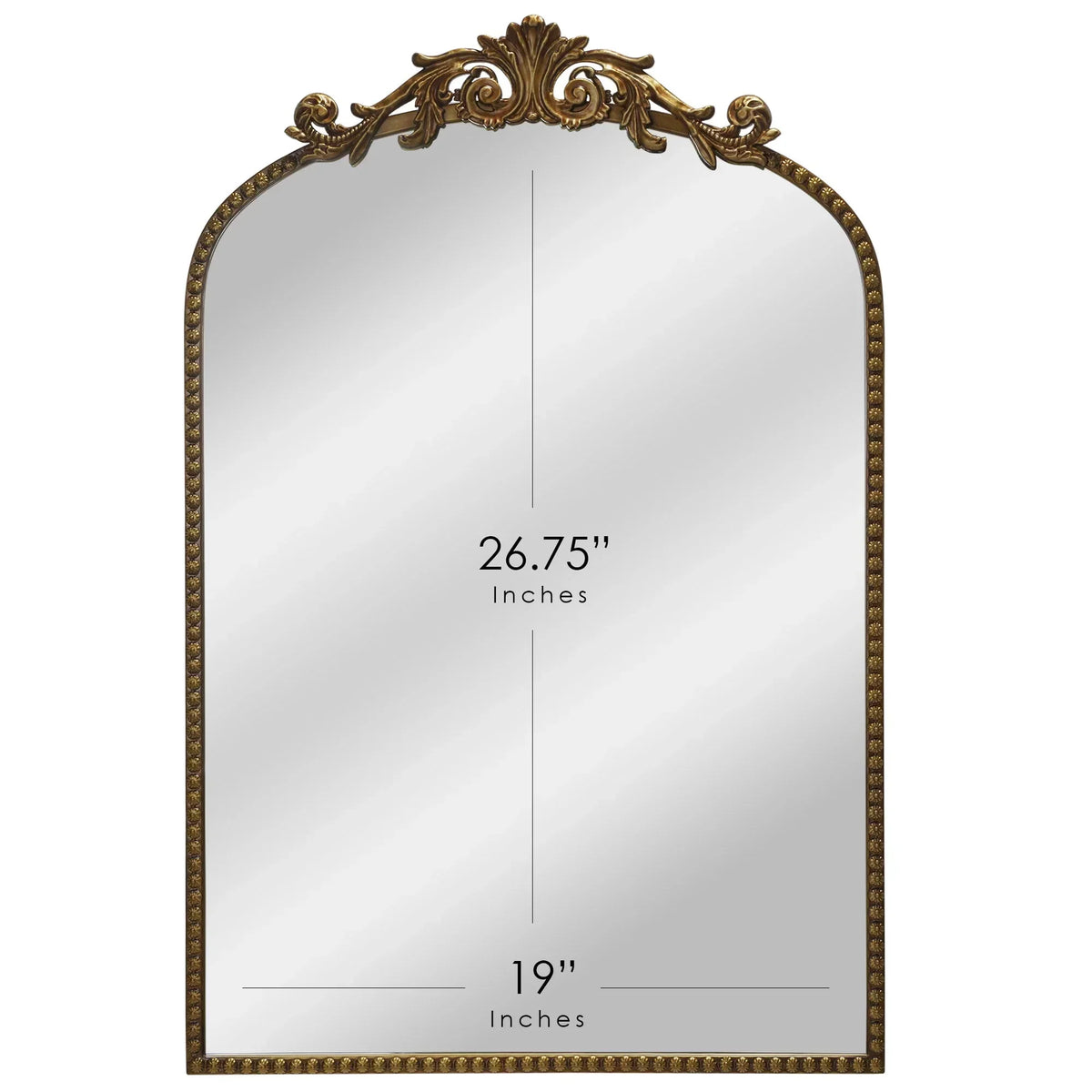 2026 NewBetter Homes & Gardens 20" x 30" Arch Metal Wall Mirror Décor in Gold