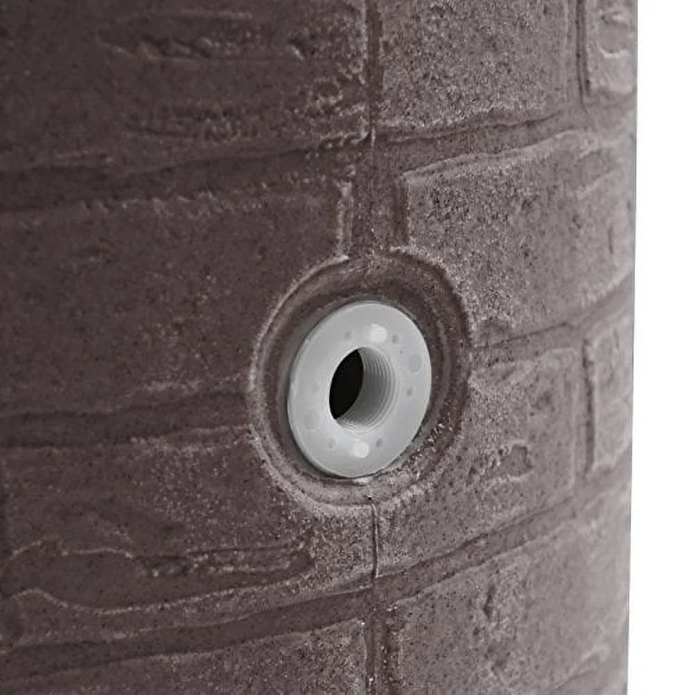 2026 NewGood Ideas IMP-D50-DAR Impressions Downton Rain Saver Rain Barrel, 50 Gallon, Dark Granite