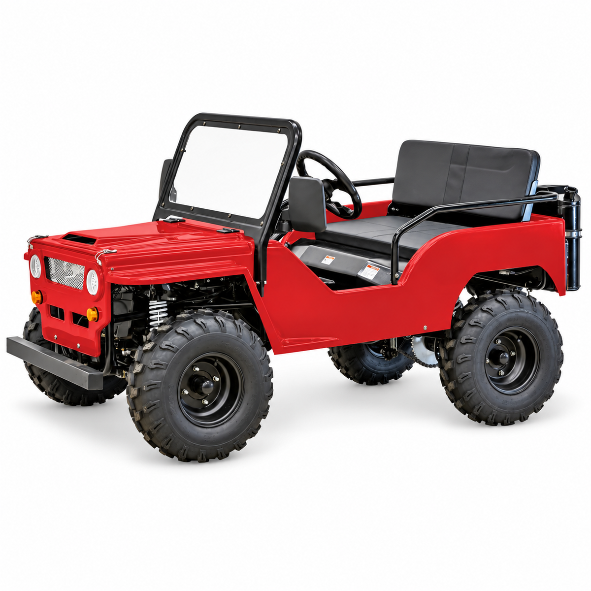 Massimo Gas Motorized Go-kart with 125cc Engine, 9hp, 28-MPH Top Speed, Automatic Transmission, Electric Starter, 2-seater