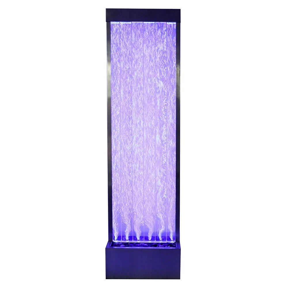 2026 New72'' Acrylic Bubble Fountain, Standing Bubble Panel, Color Lights/Remote Ctrl