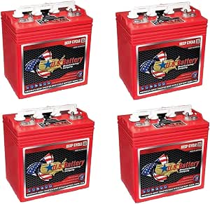 US Battery US8VGC T875 8 Volt, 170 AH Deep Cycle Battery - 4 Pack