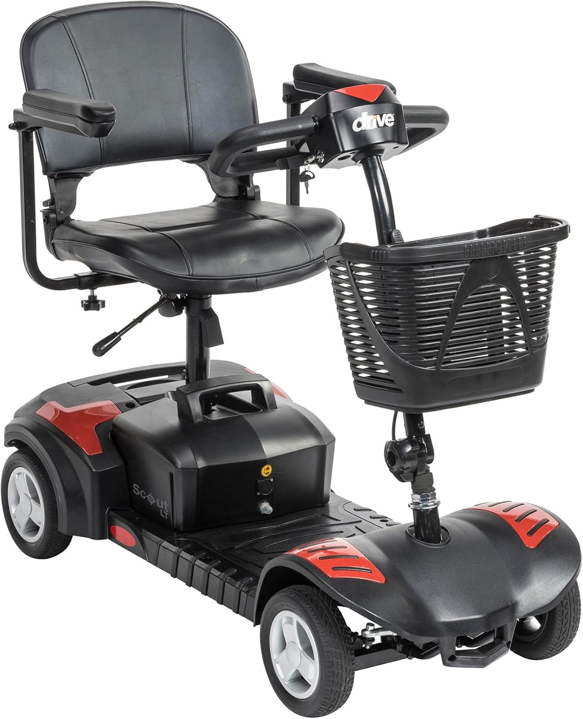 Drive Medical Scout Compact Travel Power Scooter, 4 Wheel Design