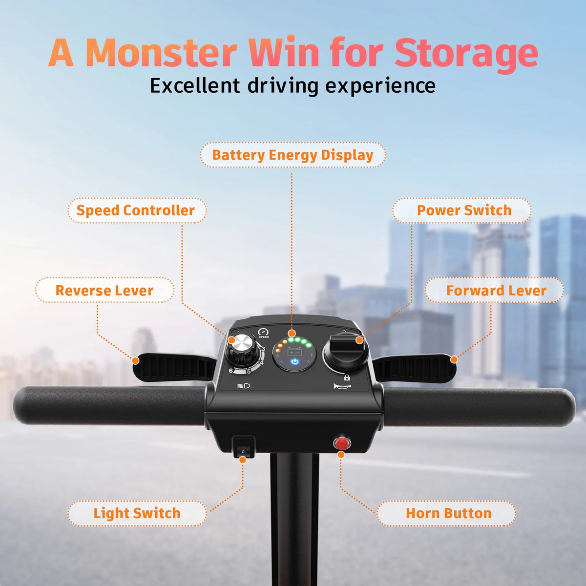2026 NewEAGLOG Light Weight 4 Wheels Mobility Scooter for Seniors, Electric Folding Wheelchair Device for Travel, Black