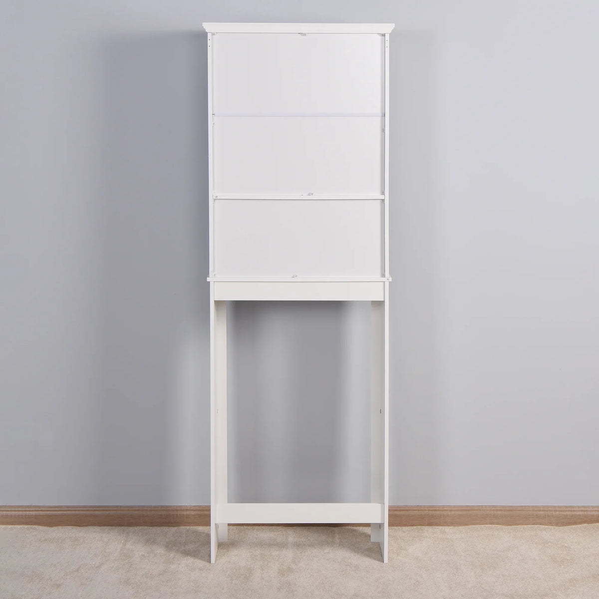 2026New Ktaxon 67"H Over The Toilet Storage, Bathroom Space Saver, Bathroom Cabinet with Double Door & Adjustable Shelves, White