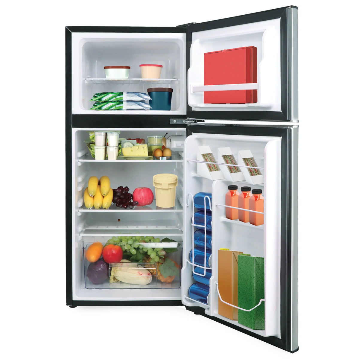 2026 NewFrigidaire, 4.5 Cu. ft., 2 Door Compact Refrigerator-Chrome Trim, EFR451, Platinum