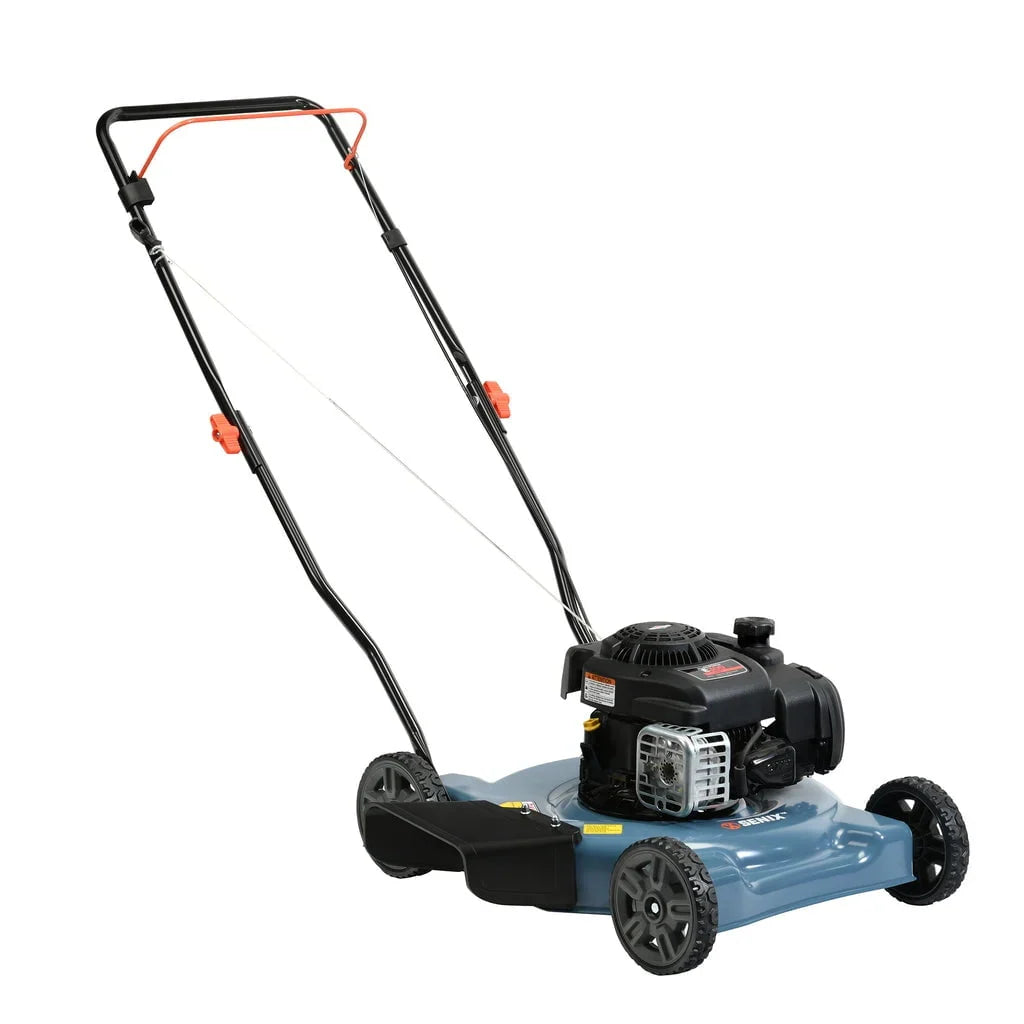 2026 NewSENIX Gas Lawn Mower, 20-Inch, 125 cc 4-Cycle Briggs & Stratton Engine, Push Lawnmower with Side Discharge, 3-Position Height Adjustment, LSPG-L2, Blue