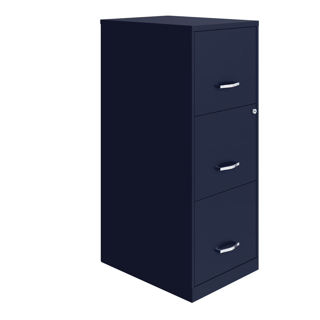 2026 NewSpace Solutions 18" Deep 3 Drawer Smart Letter Width Vertical File Cabinet, Navy