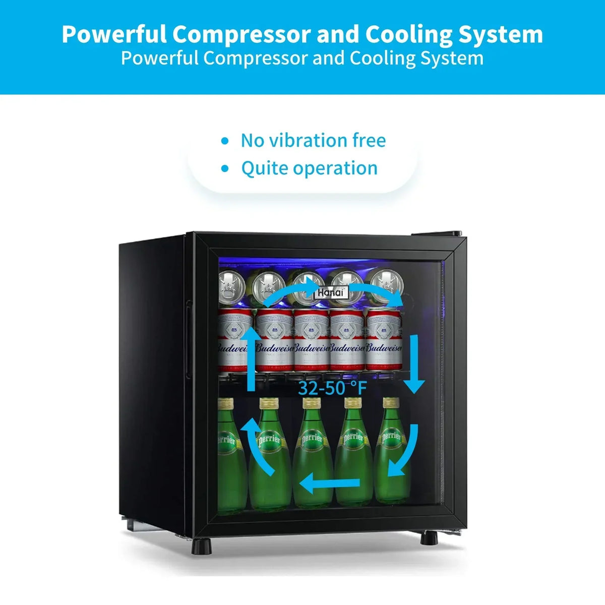 2026 New62-Can Beverage Cooler and Refrigerator, Small Mini Fridge for Home, Office or Bar with Glass Door and Adjustable Removable Shelves，Perfect for Soda Beer or Wine, Stainless Steel, 1.6 Cu.Ft.