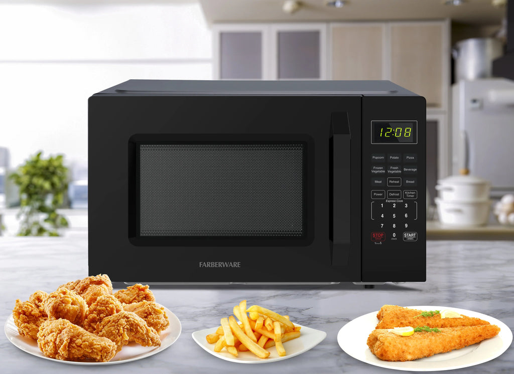 2026 NewFarberware 1.1 Cu. Ft. 1000-Watt Compact Microwave Oven, Black