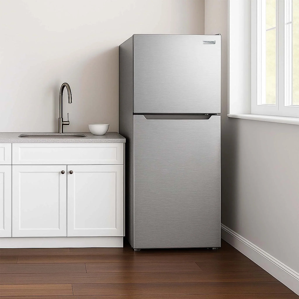 2026 NewFrigidaire 10 Cu. Ft. Top Mount Refrigerator, Frost Free, Platinum, EFR1033-SS-6Com