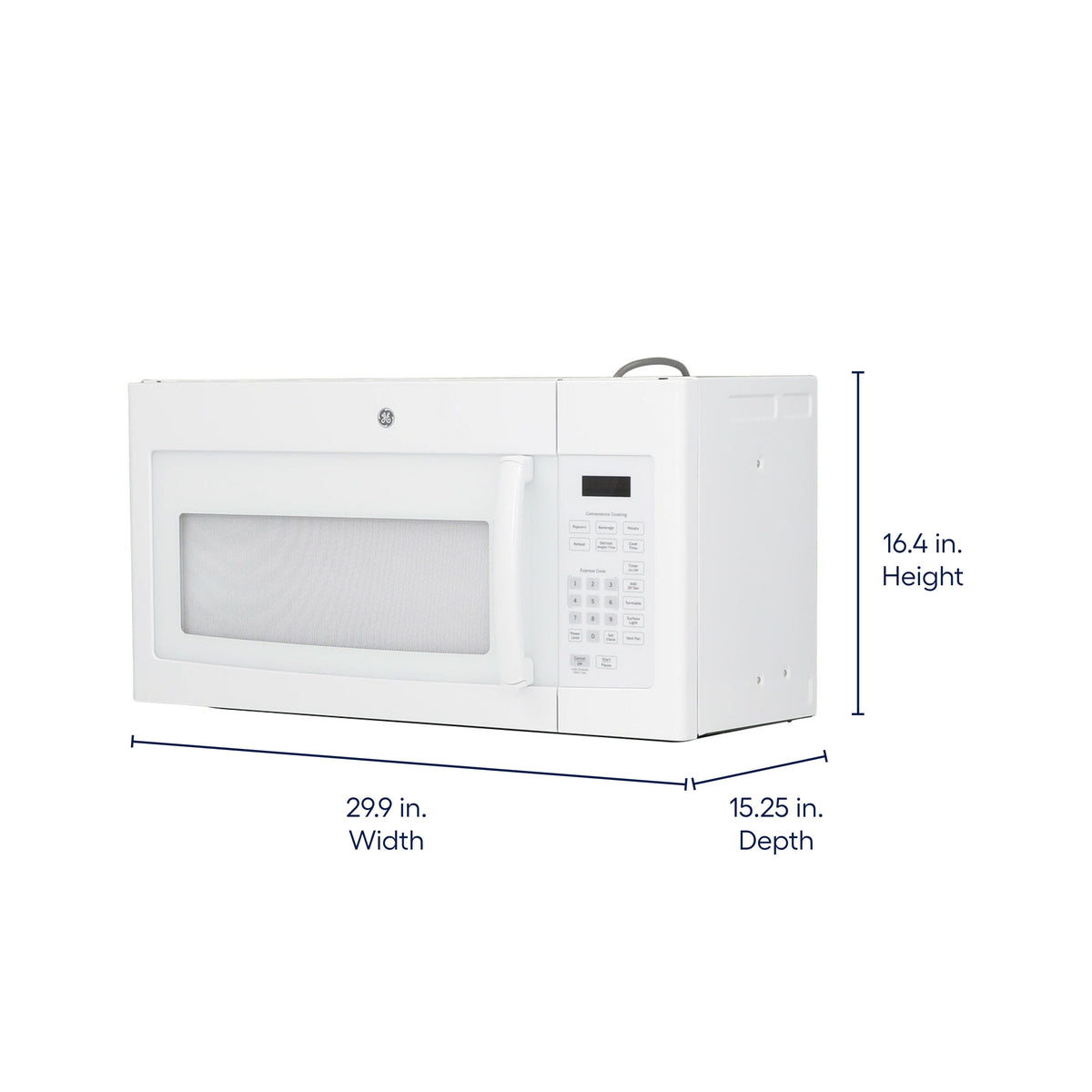 GE 1.6-cu ft Over-the-Range Microwave ( White )