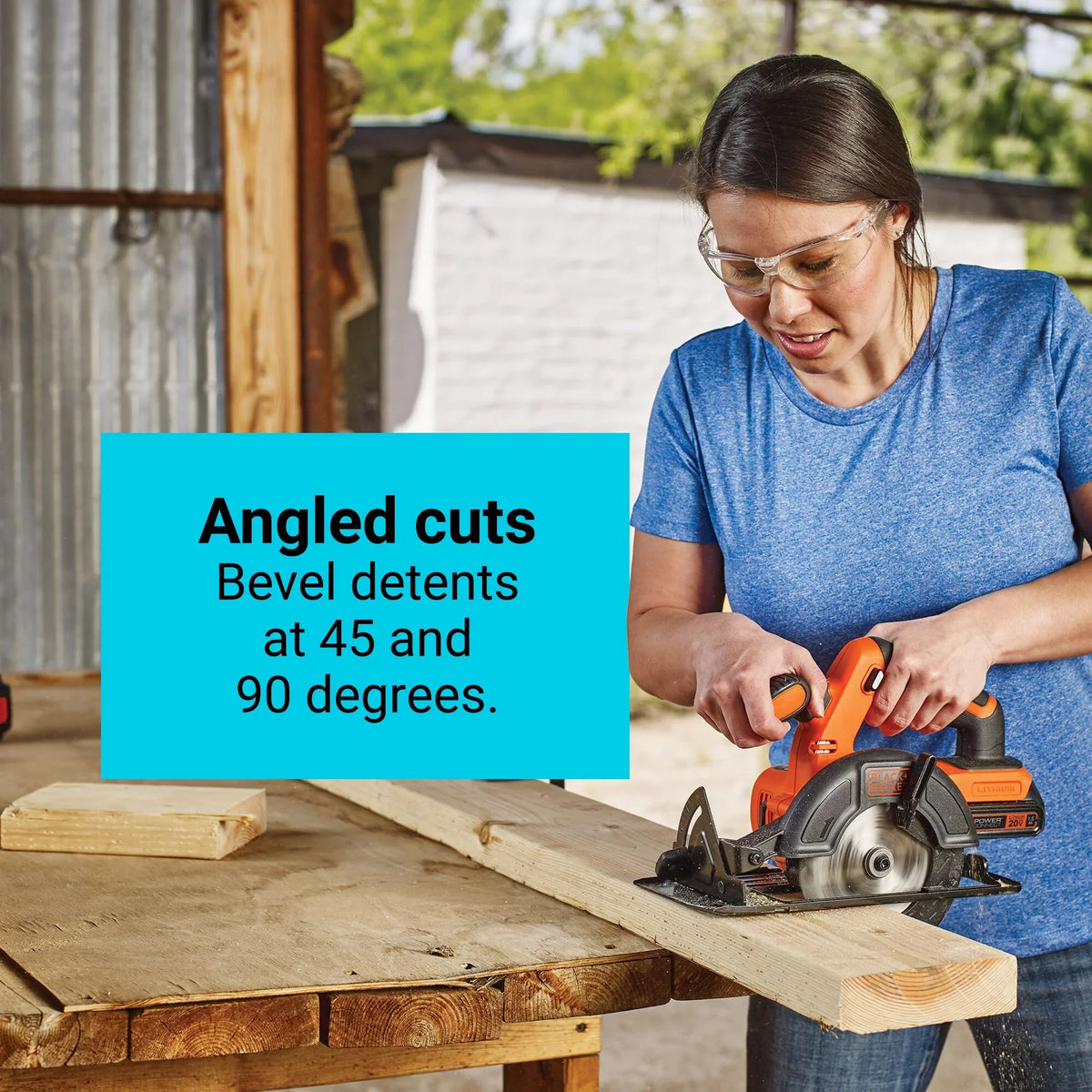2026 New BLACK+DECKER 20V MAX* POWERCONNECT 5-1/2 in. Cordless Circular Saw, Tool Only, (BDCCS20B)
