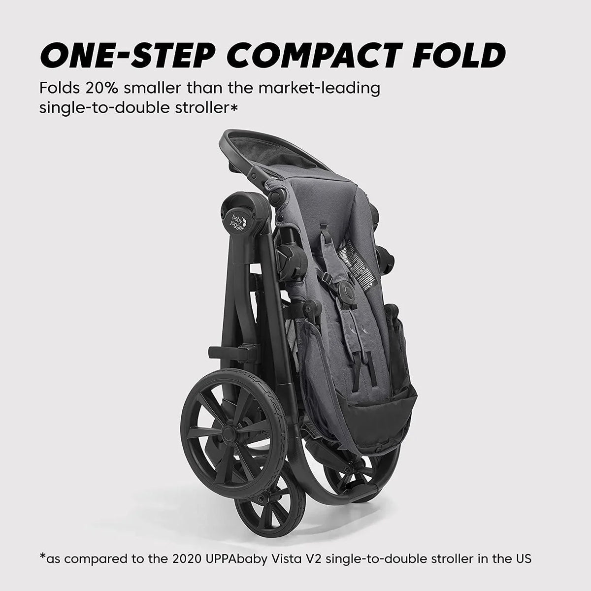 2026 NewBaby Jogger City Select 2 Single-to-Double Modular Stroller. Peacoat Blue