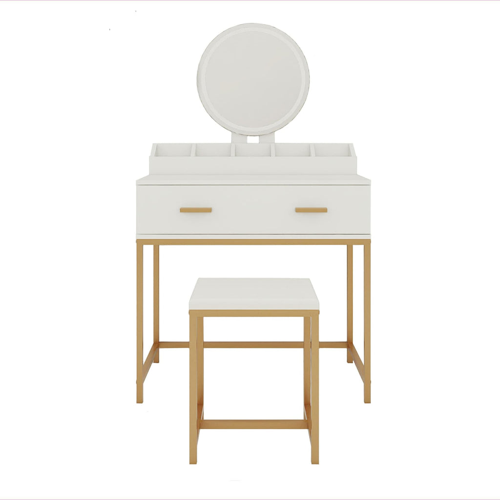 Bybafun 31.5-in White Makeup Vanity