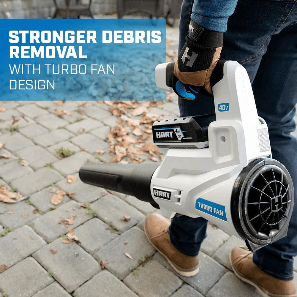 2026 New HART 40-Volt 120 MPH at 450 CFM Battery-Powered Axial Blower Kit, (1) 4.0Ah Lithium-Ion Battery